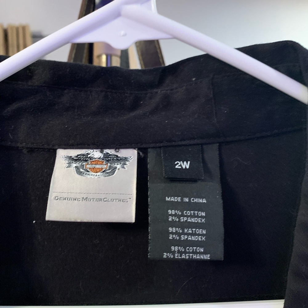 Harley-Davidson Black Cotton Blend Shirt - Picture 3 of 5